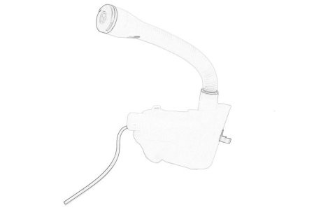 Vas / rezervor lichid spălare parbriz (vehicule fără spălare faruri) , pentru: CITROEN BERLINGO II; PEUGEOT PARTNER II 04.08-03.18