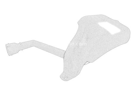 Vas / rezervor lichid spălare parbriz (contine: rezervor, umplutura, motor de spalat) , pentru: RENAULT FLUENCE 02.10- piesa originală OEM