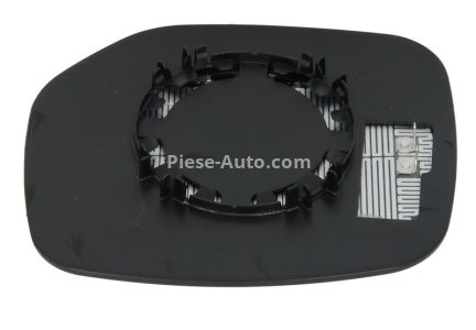 Sticlă oglindă retrovizoare laterală stânga (convexa, încălzită) , pentru: CITROEN BERLINGO, BERLINGO/MINIVAN, JUMPY, SPACETOURER; PEUGEOT EXPERT, PARTNER, PARTNER/MINIVAN, RIFTER, TRAVELLER 05.96-10.08