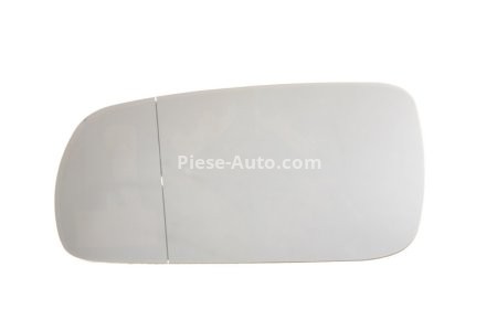 Sticlă oglindă retrovizoare laterală stânga (asferice, crom, mare) , pentru: SEAT AROSA, CORDOBA, CORDOBA VARIO, IBIZA II, LEON, TOLEDO II; VW BORA, BORA I, GOLF IV, LUPO I, PASSAT B5 03.93-12.13