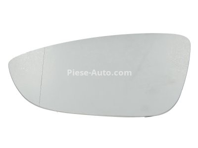 Sticlă oglindă retrovizoare laterală stânga (asferice, încălzită) , pentru: VW JETTA IV, PASSAT ALLTRACK B7, PASSAT B6, PASSAT B7, SCIROCCO III 02.08-