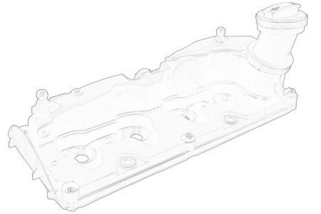 Capac culbutori pentru: VW MULTIVAN V, MULTIVAN VI, TRANSPORTER V, TRANSPORTER VI, TRANSPORTER VI / CARAVELLE VI 2.0D 09.09-12.19