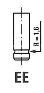 Supapă de evacuare Freccia , (dimensiuni: 29,5x5,5x101,1 mm) , pentru: TOYOTA AVENSIS, AVENSIS VERSO, CAMRY, PREVIA II, PREVIA III, RAV 4 II, RAV 4 III, SOLARA 2.0/2.4 02.00- 2