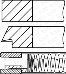 Segmenți piston GOETZE pentru : FORD C-MAX, FIESTA V, FOCUS C-MAX, FOCUS I, FOCUS II, FUSION, MONDEO IV 1.6/1.6LPG 10.98-01.15