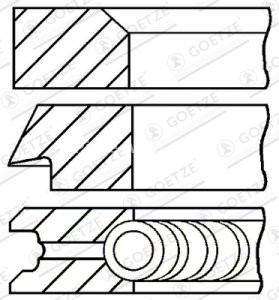 Segmenți piston GOETZE pentru : FIAT 125, 126, 132, CINQUECENTO, RITMO, UNO; FSO POLONEZ III; LANCIA BETA; ZASTAVA 101, KORAL, SKALA 0.7-1.6 07.67-11.10 : FIAT
