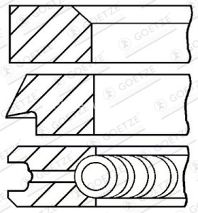 Segmenți piston GOETZE pentru : FIAT 127, 147, 900 T/E, 900 T/E PULMINO, CINQUECENTO, DUNA, FIORINO, PANDA, UNO; FSO 127P 0.8-1.1 10.69-07.99 : FIAT