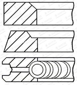 Segmenți piston GOETZE pentru : MAZDA 626 II 2.0D 01.83-06.87 : KIA