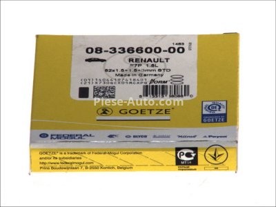 Segmenți piston GOETZE pentru : RENAULT 19 I, 19 I CHAMADE, 19 II, 19 II CHAMADE, CLIO I 1.8 06.89-06.96 : RENAULT 1