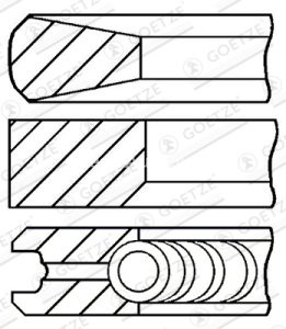 Segmenți piston GOETZE pentru : HONDA ACCORD VII, FR-V 2.2D 01.04- : HONDA