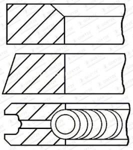 Segmenți piston GOETZE pentru : FORD RANGER; MAZDA B-SERIE, BT-50 2.5D 09.98-12.15