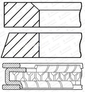 Segmenți piston GOETZE pentru : HYUNDAI ATOS, I10 I; KIA PICANTO 1.1 08.03-