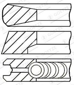 Segmenți piston GOETZE pentru : IVECO DAILY I, DAILY II; RVI MESSENGER; FIAT DUCATO; RENAULT MASTER I 2.5D 01.85-04.02 : FIAT
