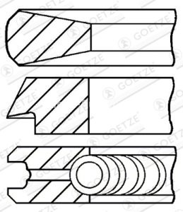 Segmenți piston GOETZE pentru : LAND ROVER DEFENDER, DISCOVERY I 2.5D 10.89-12.98