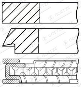 Segmenți piston GOETZE pentru : LAND ROVER FREELANDER I; LOTUS ELISE; MG MG TF, MG ZR, MG ZS, MG ZT, MG ZT- T, MGF; ROVER 200 1.6/1.8 03.95-12.09 : LAND ROVER