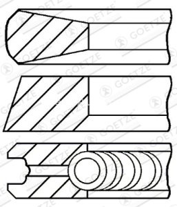 Segmenți piston GOETZE pentru : FIAT BRAVA, BRAVO I, CROMA, DUCATO, DUNA, ELBA, FIORINO, FIORINO/MINIVAN, PUNTO, REGATA, RITMO 1.7D/1.9D 01.83-04.02 : FIAT