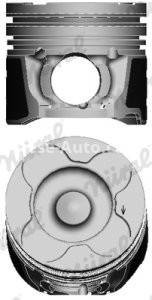 Piston motor Nüral, diametru: 75 mm , pentru : VOLVO C30, S40 II, S80 II, V50, V70 III; CITROEN BERLINGO, BERLINGO MULTISPACE, BERLINGO/MINIVAN, C2, C3 I, C3 II, C3 PICASSO, C4, C4 GRAND PICASSO I, C4 I 1.6D 10.03-