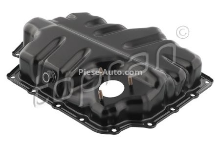 Baie ulei, din oțel , (partea de jos, cu locaș senzor nivel, ) , pentru: AUDI A1, A3, Q2, Q3; SEAT ALHAMBRA, ATECA, IBIZA IV SC, IBIZA IV ST, LEON, LEON ST, TOLEDO IV; SKODA FABIA III, KODIAQ 1.4-2.0D 04.11-