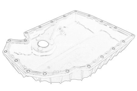 Baie ulei (partea de jos; , din plastic ,) , pentru: SEAT ALHAMBRA, ATECA, LEON, LEON SC, LEON ST; SKODA OCTAVIA III, SUPERB III; VW ARTEON, ARTEON SHOOTING BRAKE, GOLF ALLTRACK VII, GOLF VII 1.8/2.0 11.12-