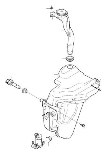 Vas / rezervor lichid spălare parbriz pentru: VOLVO S40 I, V40 07.95-12.04