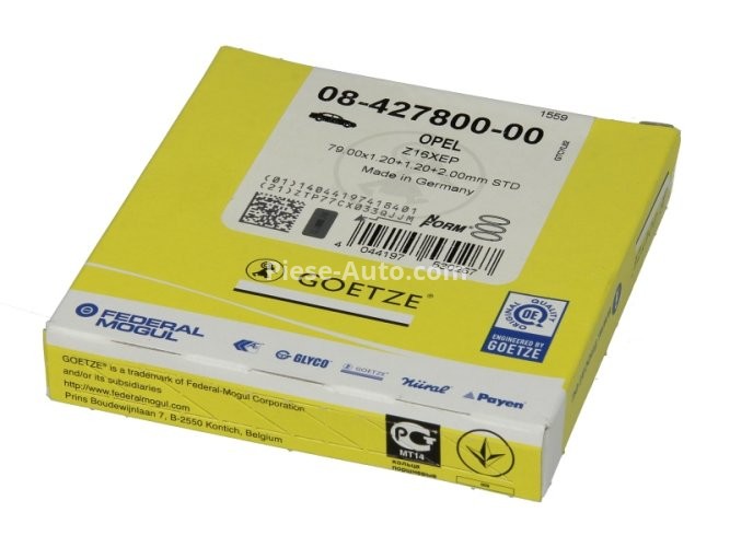 Segmenți piston GOETZE pentru : OPEL ASTRA G, ASTRA G CLASSIC, ASTRA H, ASTRA H GTC, MERIVA A, VECTRA C, VECTRA C GTS, ZAFIRA B 1.6 03.00-09.12 : OPEL