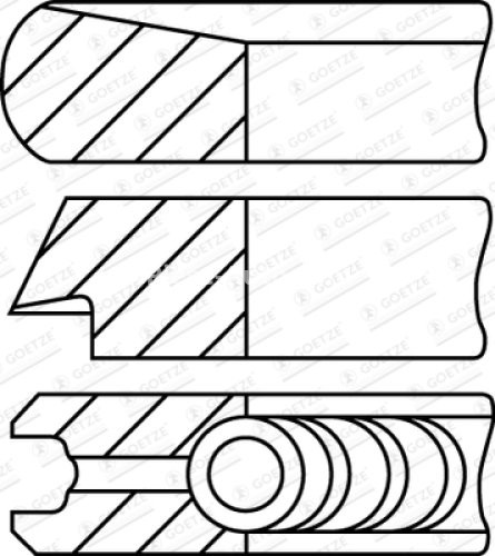 Segmenți piston GOETZE pentru : FORD B-MAX, C-MAX II, ECOSPORT, FIESTA VI, FIESTA VII, FOCUS III, MONDEO V, TOURNEO CONNECT V408 NADWOZIE WIELKO, TOURNEO COURIER B460 1.5D 09.12-
