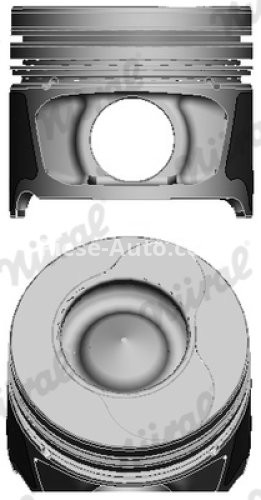 Piston motor Nüral, diametru: 76 mm , pentru : DACIA DUSTER, LOGAN, LOGAN EXPRESS, LOGAN MCV, SANDERO; NISSAN KUBISTAR; RENAULT CLIO II, CLIO III, GRAND SCENIC II, KANGOO, KANGOO BE BOP, KANGOO EXPRESS 1.5D 08.03-