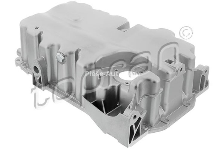 Baie ulei, din aluminiu,  (cu locaș senzor nivel) , pentru: AUDI A3; SEAT ALTEA, ALTEA XL, LEON, TOLEDO III; SKODA OCTAVIA II; VW EOS, GOLF PLUS V, GOLF V, JETTA III, PASSAT B6, TOURAN 2.0 05.03-11.10