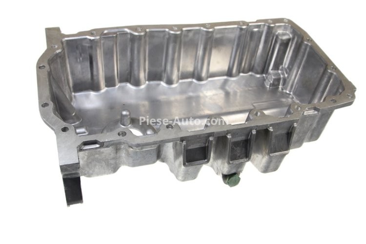 Baie ulei, din aluminiu,  (cu locaș senzor nivel) , pentru: AUDI A3; SEAT ALTEA, ALTEA XL, LEON, TOLEDO III; SKODA FABIA II, OCTAVIA II, RAPID, ROOMSTER, SUPERB II; VW CADDY III 1.6-2.0D 05.03-
