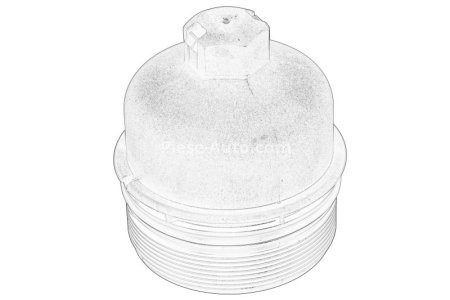 Capacul carcasei filtrului de ulei pentru: DS DS 3, DS 4, DS 5; CITROEN BERLINGO, BERLINGO MULTISPACE, BERLINGO/MINIVAN, C-ELYSEE, C3 AIRCROSS II, C3 II, C3 III, C3 PICASSO 1.6D 04.08-