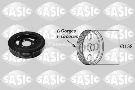 Fulie vibrochen / arbore cotit - SASIC , pentru : MINI 1.4/1.6/1.6T, 09.06-