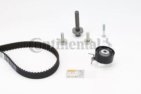 Kit distribuție CONTI (curea + role) pentru: VOLVO C30, S40 II, V50; FORD B-MAX, C-MAX, C-MAX II, ECOSPORT, FIESTA V, FIESTA VI, FOCUS C-MAX, FOCUS II, FOCUS III, FUSION 1.2-1.6LPG 11.01-