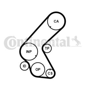 Kit distribuție CONTI (curea + role) pentru: OPEL ASTRA G, ASTRA G/KOMBI, ASTRA J, COMBO TOUR, COMBO/MINIVAN, CORSA C, CORSA C/HATCHBACK, MERIVA A 1.7D 02.00- 3