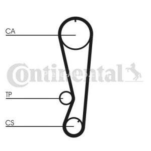 Kit distribuție CONTI (curea + role) pentru: TOYOTA AVENSIS, CARINA E VI, COROLLA, SPRINTER CARIB, VIOS / SOLUNA VIOS 1.3/1.6 04.92-01.08 3