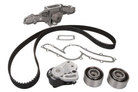 Kit distribuție HEPU (curea + intinzator + pompa de apa) pentru: ALFA ROMEO 147, 156, 166, GT, GTV, SPIDER; LANCIA KAPPA, THESIS 2.5/3.0/3.2 09.94-09.10