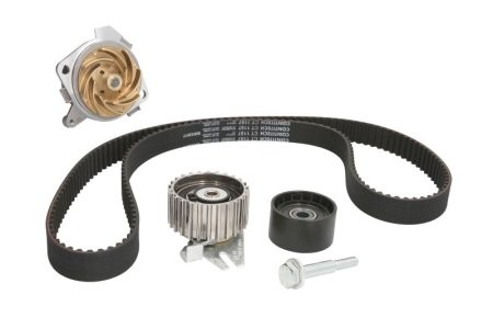 Kit distribuție HEPU (curea + intinzator + pompa de apa) pentru: ALFA ROMEO 159, 4C, 4C SPIDER, BRERA, GIULIETTA, SPIDER; LANCIA DELTA III 1.8 01.09-12.20
