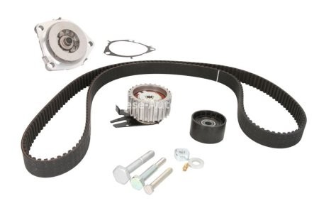 Kit distribuție HEPU (curea + intinzator + pompa de apa) pentru: ALFA ROMEO GIULIETTA, MITO; FIAT 500L, 500X, BRAVO II, DOBLO, DOBLO CARGO, GRANDE PUNTO, IDEA, LINEA, PUNTO EVO 1.6D/1.9D 01.04-