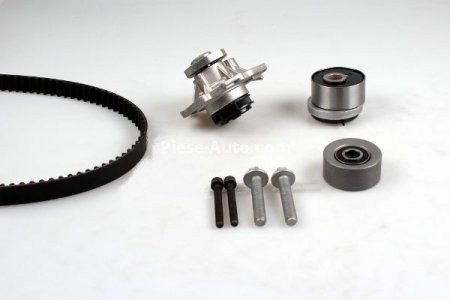 Kit distribuție HEPU (curea + intinzator + pompa de apa) pentru: ALFA ROMEO 159; CHEVROLET AVEO, AVEO / KALOS, CRUZE, ORLANDO, TRAX; FIAT CROMA, STILO; OPEL ASTRA G 1.4-1.8LPG 03.00-