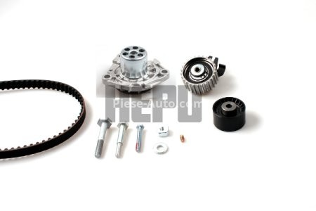 Kit distribuție HEPU (curea + intinzator + pompa de apa) pentru: ALFA ROMEO 147, 156, 159, BRERA, GIULIETTA, GIULIETTA/HATCHBACK, GT, SPIDER; CADILLAC BLS; CHEVROLET MALIBU 1.6D-2.4D 05.01-