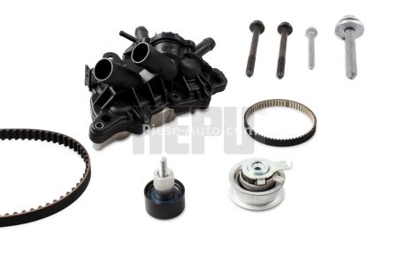 Kit distribuție HEPU (curea + intinzator + pompa de apa) pentru: AUDI A1, A1 CITY CARVER, A3, Q2; SEAT ARONA, ATECA, IBIZA IV, IBIZA IV SC, IBIZA IV ST, IBIZA V, LEON, LEON SC 1.0-1.6 08.12-