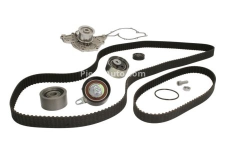 Kit distribuție HEPU (curea + intinzator + pompa de apa) pentru: AUDI A4 B5, A4 B6, A4 B7, A6 C5, A8 D2, ALLROAD C5; SKODA SUPERB I; VW PASSAT B5, PASSAT B5.5 2.5D 01.97-03.08