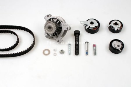 Kit distribuție HEPU (curea + intinzator + pompa de apa) pentru: AUDI A6 C4; VW CALIFORNIA T4 CAMPER, LT 28-35 II, LT 28-46 II, TRANSPORTER T4 2.4D/2.5D 07.90-07.06