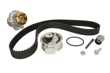 Kit distribuție HEPU (curea + intinzator + pompa de apa) pentru: AUDI A2; SEAT AROSA; SKODA FABIA I; VW LUPO I, POLO 1.4D/1.9D 01.99-03.08