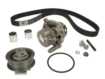 Kit distribuție HEPU (curea + intinzator + pompa de apa) pentru: AUDI A3, A4 B6; SEAT ALTEA, ALTEA XL, LEON, TOLEDO III; SKODA OCTAVIA II; VW EOS, GOLF PLUS V, GOLF V, JETTA III 2.0 07.02-11.10