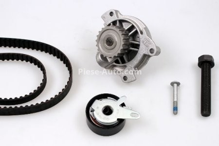Kit distribuție HEPU (curea + intinzator + pompa de apa) pentru: AUDI A6 C4; VW TRANSPORTER T4 2.4D/2.5D 07.90-04.03