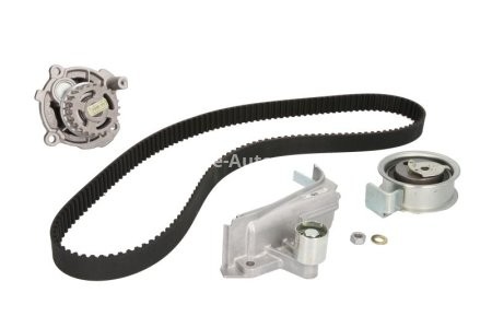 Kit distribuție HEPU (curea + intinzator + pompa de apa) pentru: AUDI A4 B6, A4 B7, A6 C5; VW PASSAT B5.5 2.0 11.00-06.08