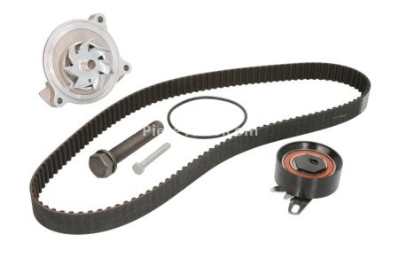 Kit distribuție HEPU (curea + intinzator + pompa de apa) pentru: AUDI A6 C4; VW CALIFORNIA T4 CAMPER, LT 28-35 II, LT 28-46 II, TRANSPORTER T4 2.4D/2.5D 07.90-07.06