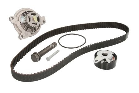 Kit distribuție HEPU (curea + intinzator + pompa de apa) pentru: AUDI A6 C4; VW CALIFORNIA T4 CAMPER, LT 28-35 II, LT 28-46 II, TRANSPORTER T4 2.4D/2.5D 07.90-07.06