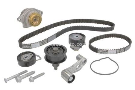 Kit distribuție HEPU (curea + intinzator + pompa de apa) pentru: AUDI A2; SEAT ALTEA, ALTEA XL, AROSA, CORDOBA, CORDOBA VARIO, IBIZA II, IBIZA III, IBIZA IV, IBIZA IV SC 1.4/1.4LPG 04.96- 1