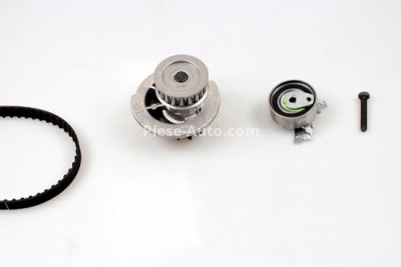 Kit distribuție HEPU (curea + intinzator + pompa de apa) pentru: CHEVROLET AVEO / KALOS, LANOS; DAEWOO KALOS, LANOS, NEXIA; FSO LANOS 1.3/1.4/1.5 02.95-