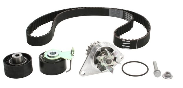 Kit distribuție HEPU (curea + intinzator + pompa de apa) pentru: CITROEN C2, C3 I, C4, C4 I; PEUGEOT 1007, 206, 207, 307 1.4 10.03-